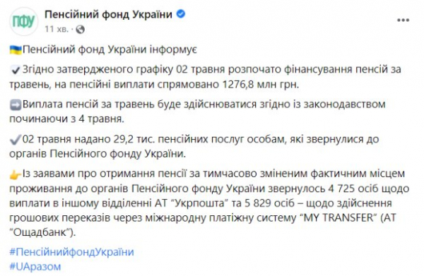 В ПФУ сообщили, когда ждать пенсий за май: новые правила получения выплат