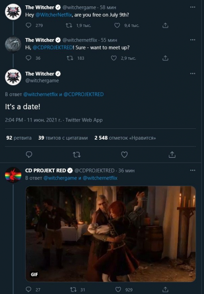 CD Projekt Red и Netflix тизерят совместный анонс по "Ведьмаку"
CD Projekt Red и Netflix тизерят совместный анонс по "Ведьмаку"