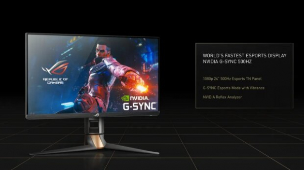 Вперед, в будущее: Asus анонсировала первый в мире игровой дисплей Nvidia G-Sync с частотой 500 Гц Вперед, в будущее: Asus анонсировала первый в мире игровой дисплей Nvidia G-Sync с частотой 500 Гц