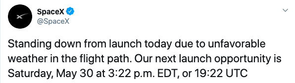 SpaceX отменила миссию по отправке астронавтов в космос
                                                                                