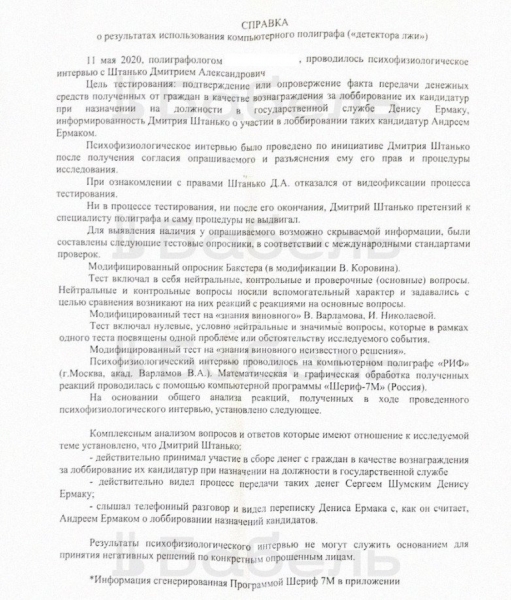 Фигуранты "пленок Ермака" прошли полиграф: появилось заключение
Фигуранты "пленок Ермака" прошли полиграф: появилось заключение