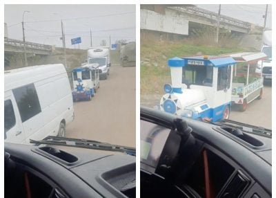 В Херсоне оккупанты украли детский паровозик

