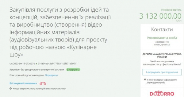 Госпредприятие потратит больше 8 млн на кулинарное шоу: деньги получит компания, связанная с российским шоуменом Александром Цекало Госпредприятие потратит больше 8 млн на кулинарное шоу: деньги получит компания, связанная с российским шоуменом Александром Цекало