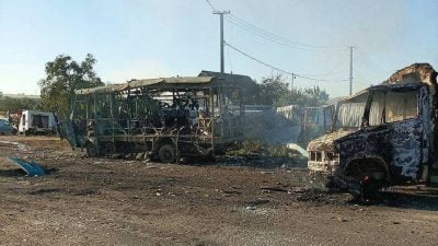 Россияне расстреляли автоколонну с гражданскими на Херсонщине: люди просто стояли в очереди
Россияне расстреляли автоколонну с гражданскими на Херсонщине: люди просто стояли в очереди