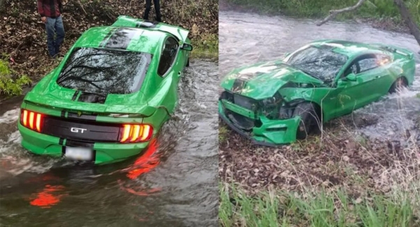 Новый Ford Mustang разбили и утопили через 3 дня после покупки
Новый Ford Mustang разбили и утопили через 3 дня после покупки