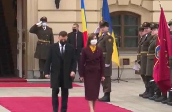 Зеленский встретил президентшу Молдовы Майю Санду с официальным визитом: о чем будут договариваться