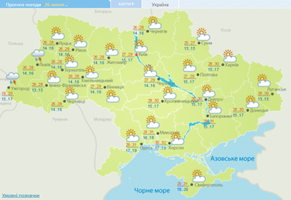 Антициклон вернет в Украину жару выше 30° Антициклон вернет в Украину жару выше 30°