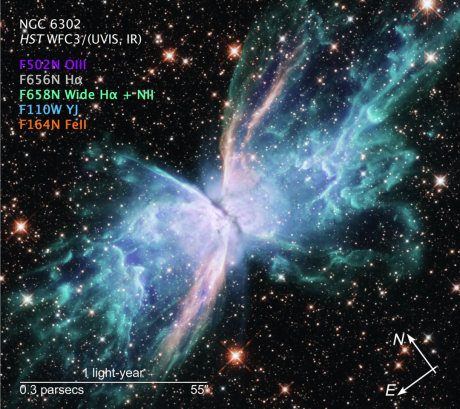 Телескоп Hubble обнародовал фото невероятной туманности Бабочка Телескоп Hubble обнародовал фото невероятной туманности Бабочка