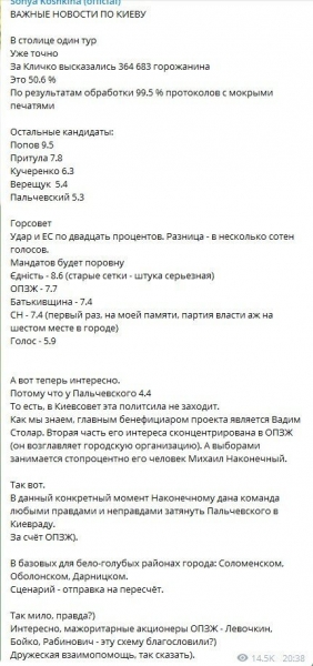 Пальчевского пытаются затащить в Киевсовет при помощи голосов ОПЗЖ - Соня Кошкина Пальчевского пытаются затащить в Киевсовет при помощи голосов ОПЗЖ - Соня Кошкина