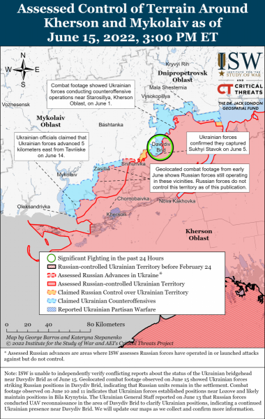 Сопротивление Украины и угроза морской блокады на Юге ломают планы России - ISW
Сопротивление Украины и угроза морской блокады на Юге ломают планы России - ISW