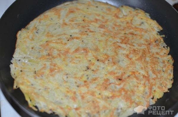 Хрустящий картофельный омлет - рецепт простого и вкусного блюда, всего 15 минут времени и вуаля