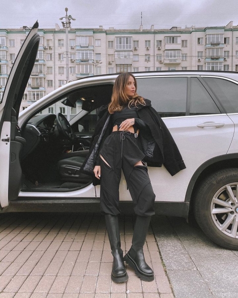 Total black look: Надя Дорофеева удивила дерзким образом Total black look: Надя Дорофеева удивила дерзким образом
