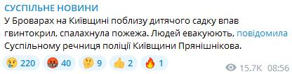 В Броварах упал вертолет В Броварах упал вертолет