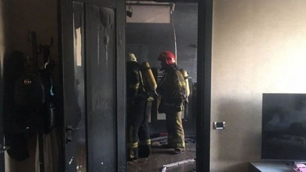 В центре Киева на 20 этаже горела баня В центре Киева на 20 этаже горела баня