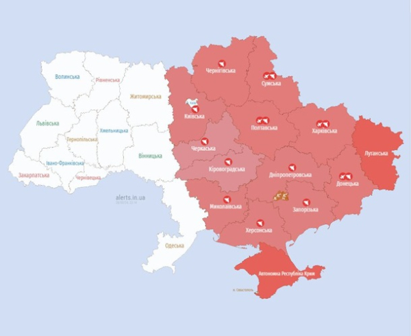В небе Украины десятки Шахедов В небе Украины десятки Шахедов
